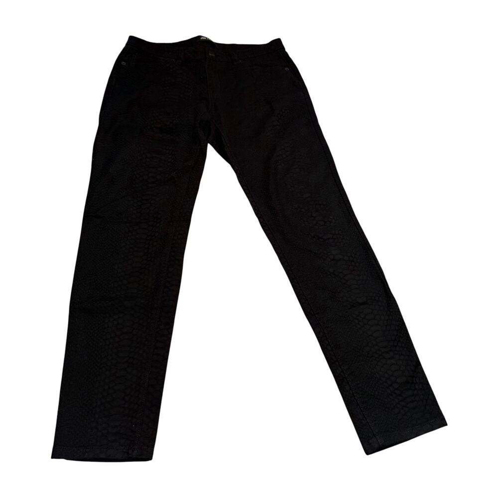 Joe Fresh Black Snake Embossed Low Rise Slim Jeans Size 4
